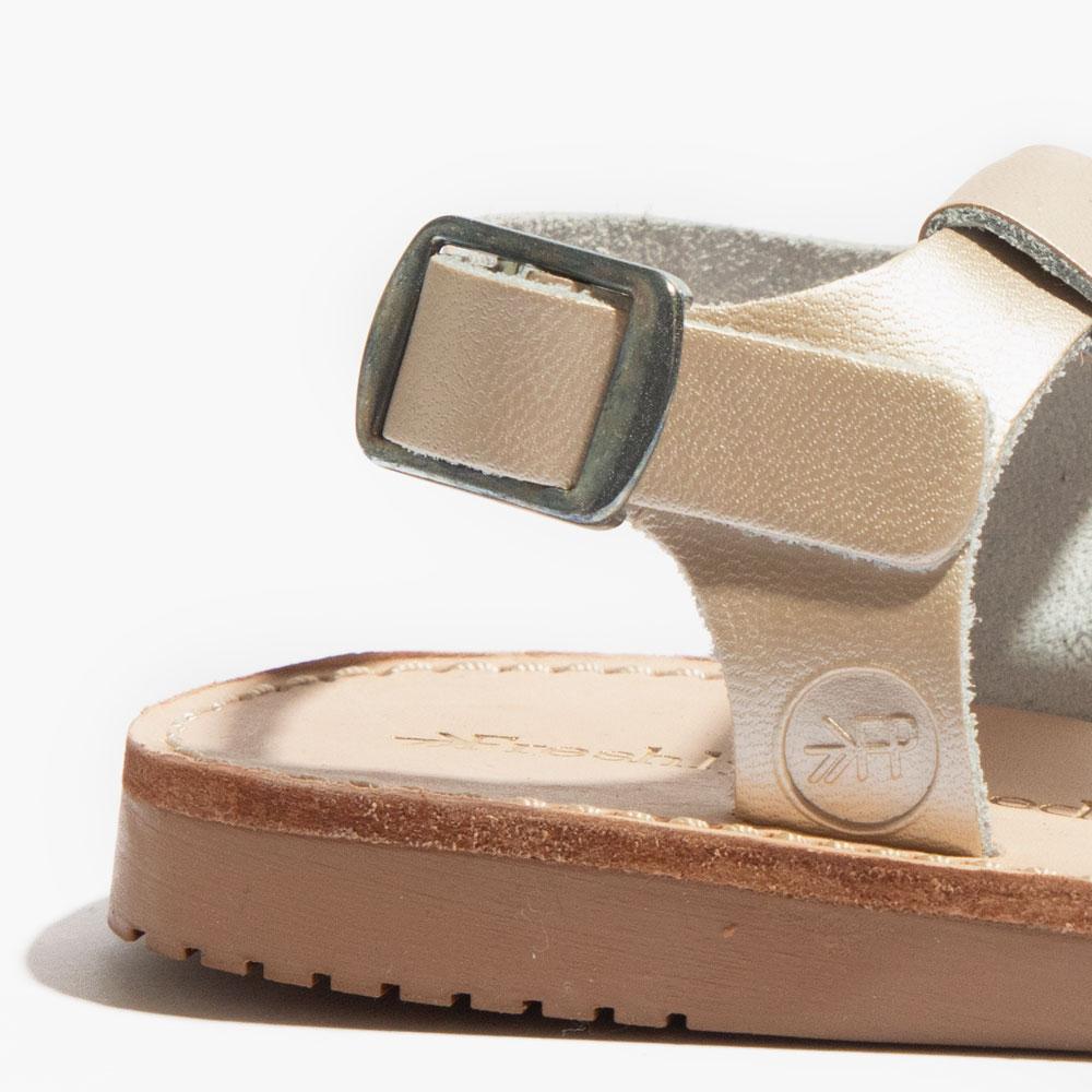 beruset scramble porcelæn Platinum Gold Bixby Kids Sandal | Stylish Leather Baby Sandals – Freshly  Picked