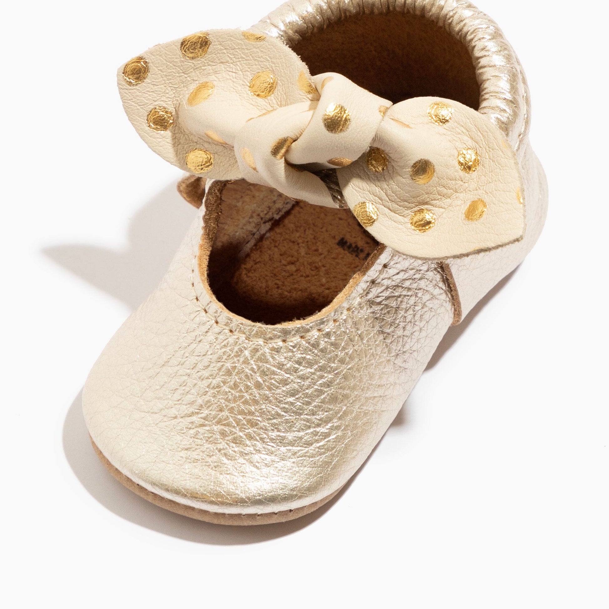 Platinum Confetti Knotted Bow Mocc Knotted Bow Mocc Soft Sole 