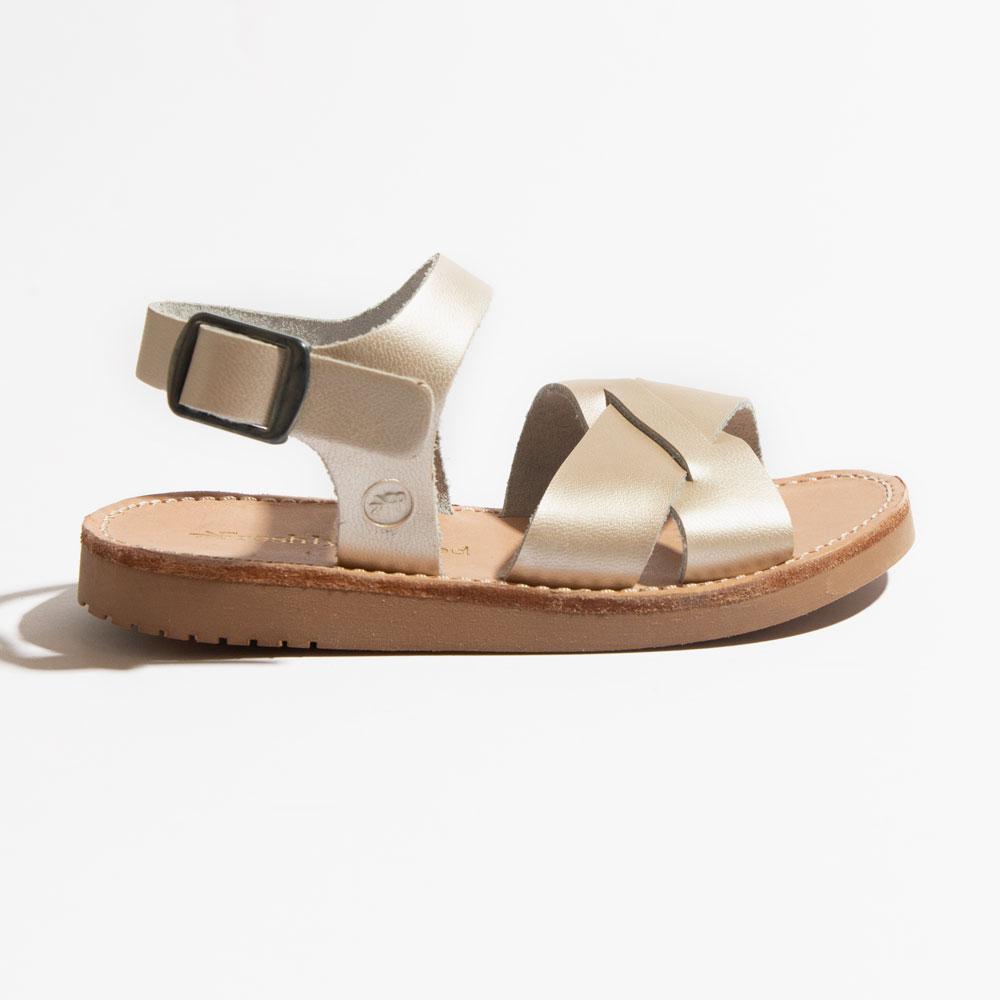 Platinum Gold Saybrook Kids Sandal | Criss Cross Sandals – Freshly Picked