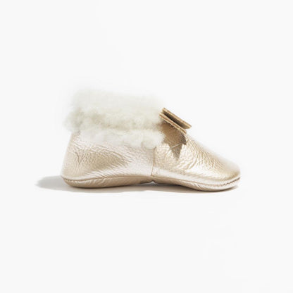 Platinum Shearling Bow Mocc Shearling Bow Mocc Soft Sole 