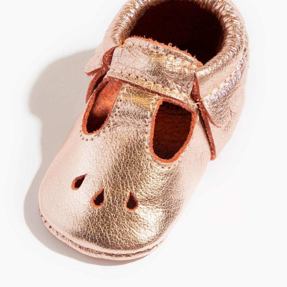 Baby shoes rose gold best sale