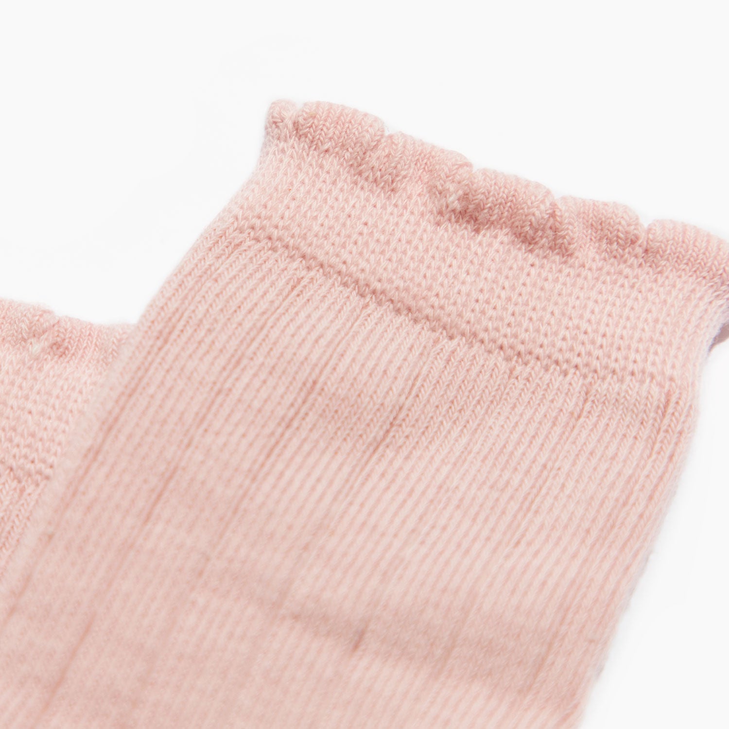 Blush Scalloped Knee High Sock Knee High Sock Socks 