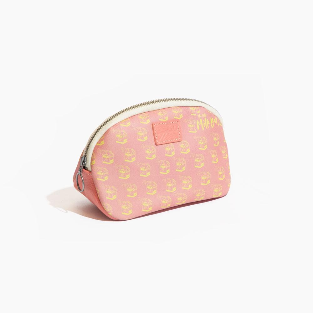 The Little Milk Bar Leather Cosmetic Pouch | Cute Makeup Bag