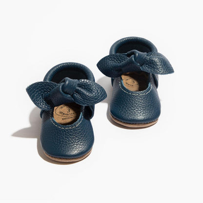 True Navy Knotted Bow Mocc Knotted Bow Mocc Soft Sole 