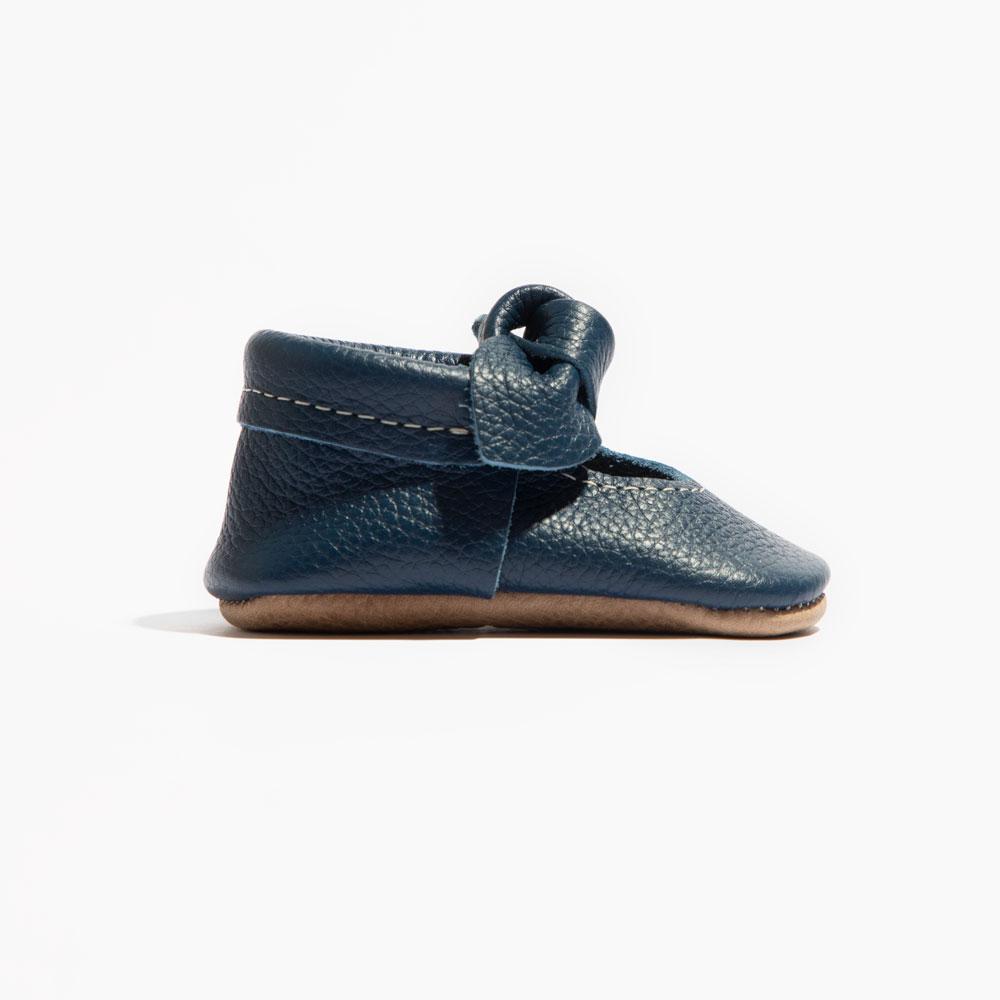 True Navy Knotted Bow Mocc Knotted Bow Mocc Soft Sole 