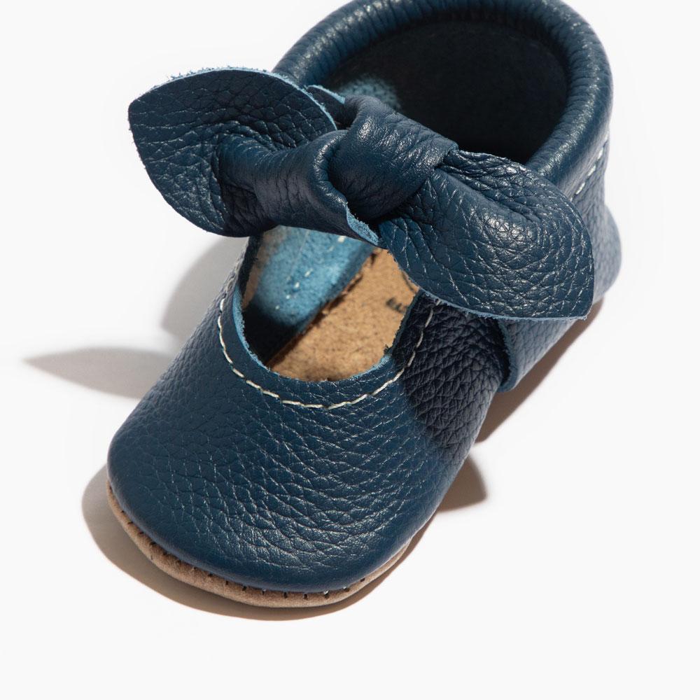 True Navy Knotted Bow Mocc Knotted Bow Mocc Soft Sole 