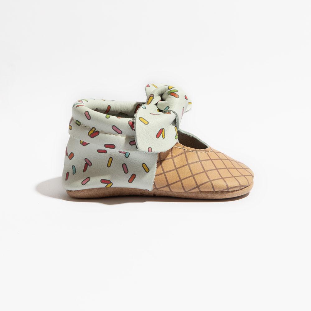 Vanilla Sprinkles Knotted Bow Mocc Knotted Bow Mocc Soft Sole 