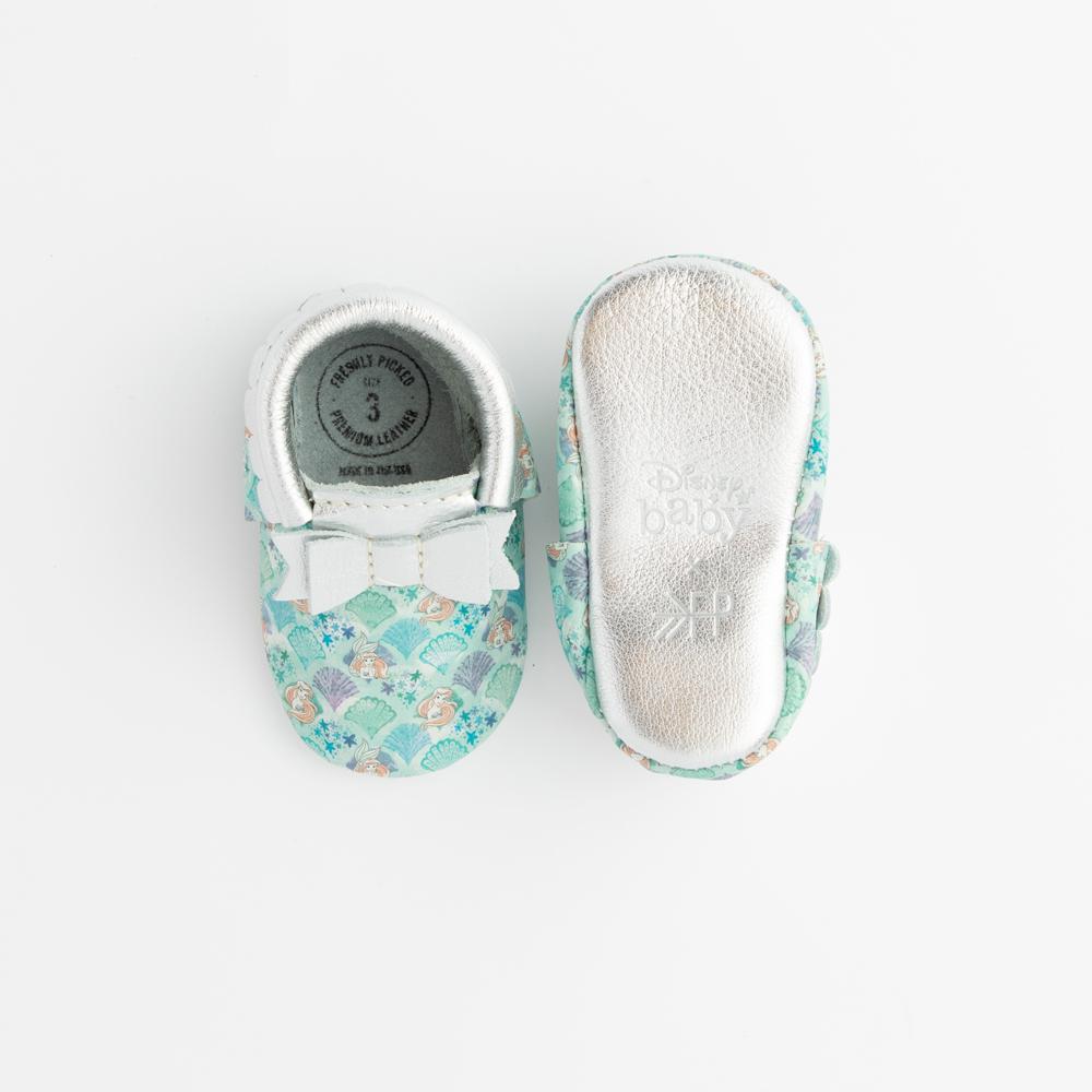 Watercolor Ariel Bow Mocc Bow Moccasins Soft Soles 