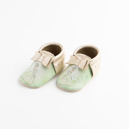 Watercolor Tiana Bow Mocc Bow Moccasins Soft Soles 