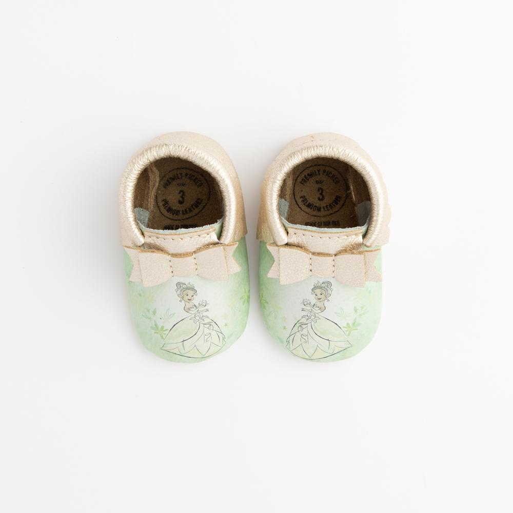 Watercolor Tiana Bow Mocc Bow Moccasins Soft Soles 