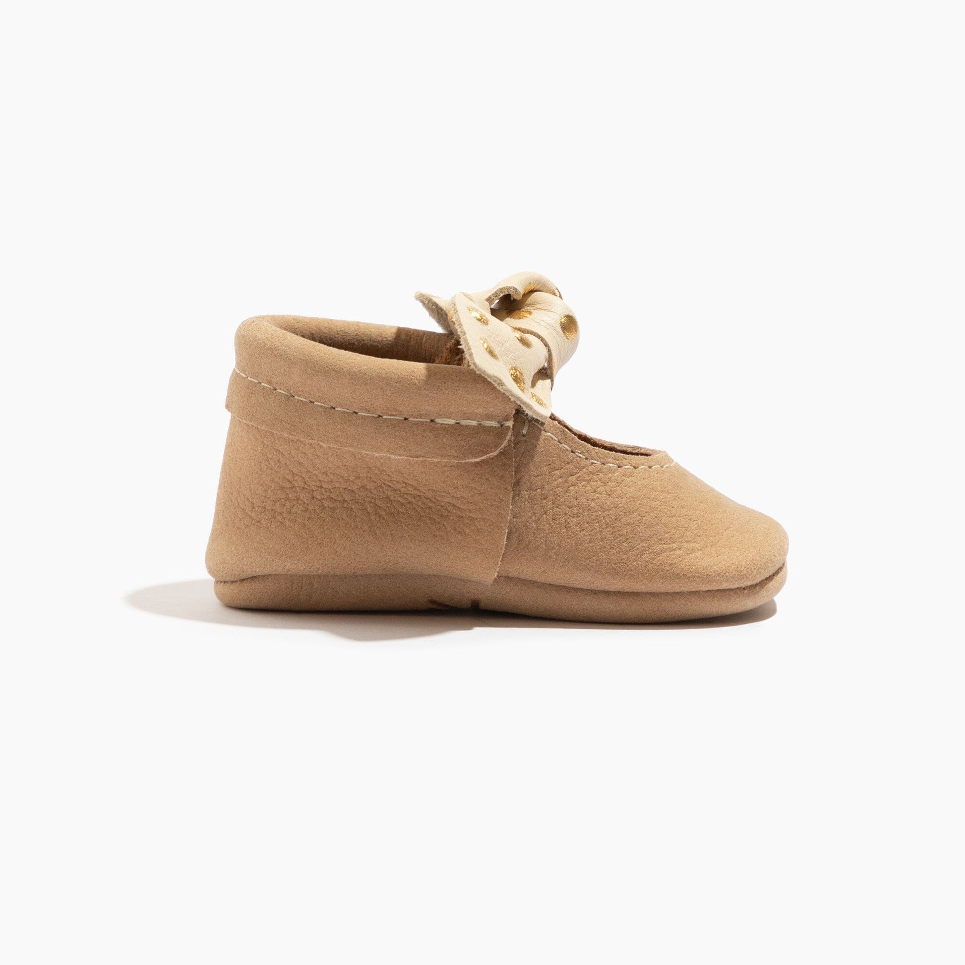 Weathered Brown Confetti Knotted Bow Mocc Knotted Bow Mocc Soft Sole 