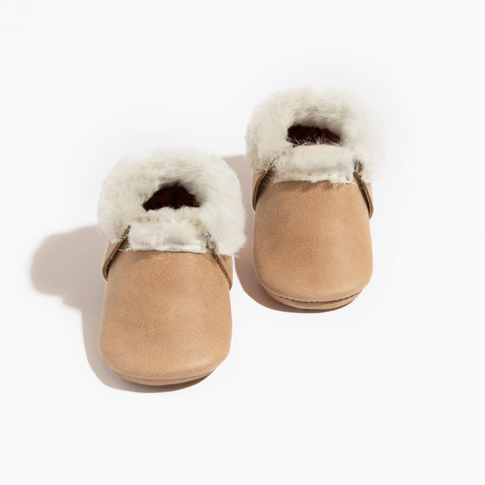 Weathered Brown Shearling Mocc Shearling Mocc Soft Soles 