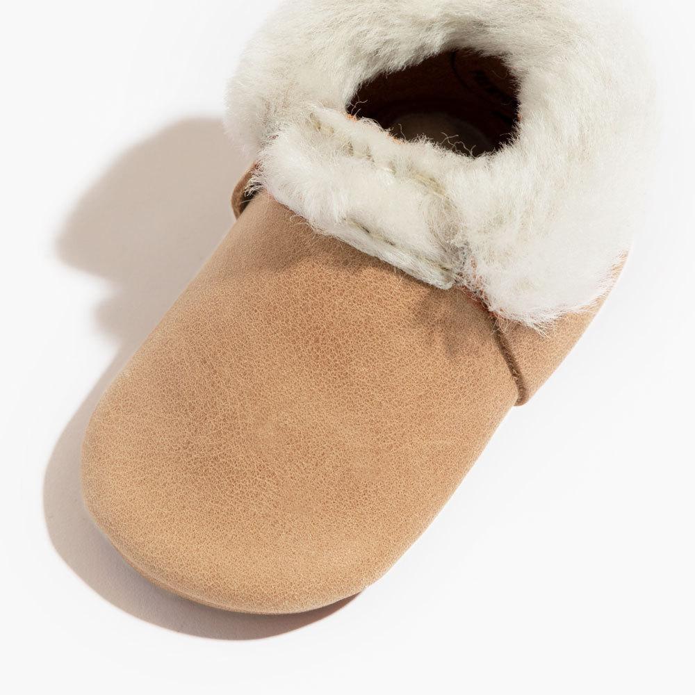Weathered Brown Shearling Mocc Shearling Mocc Soft Soles 