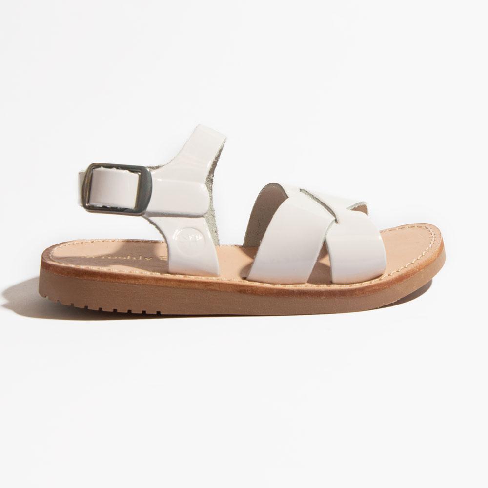 White Patent Saybrook Baby Sandals | Soft Leather Sandals – Freshly Picked