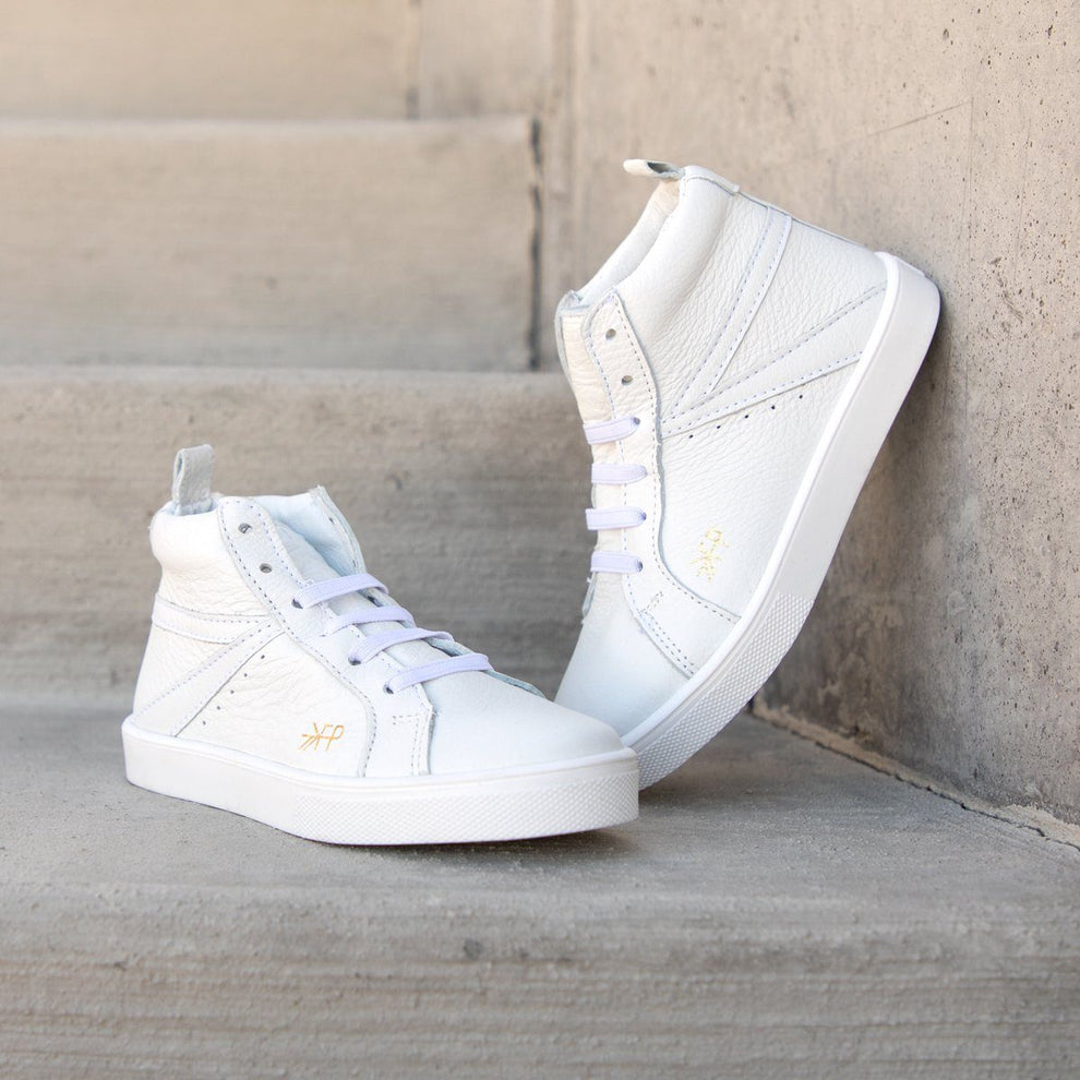 White High Top Kids Sneakers | Stylish High Tops For Kids – Freshly Picked